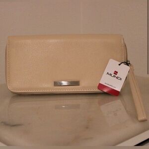 NWT Mundi Tan Wristlet